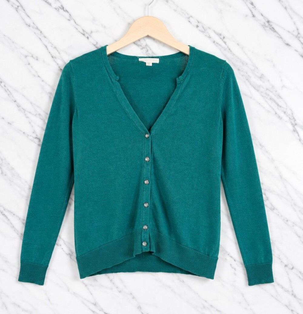 New York & Co turquoise cardigan sweater M